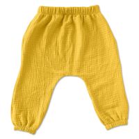 Pantaloni lungi copii din muselina tip salvari Kidizi Sima curry 3-4 ani