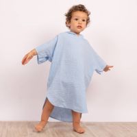 Prosop plaja - Poncho copii din muselina absorbanta Kidizi Sky Blue 3-6 ani