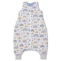 Sac de dormit cu picioare pentru copii 18-36 luni Kidizi Blue Rainbow, 1 tog