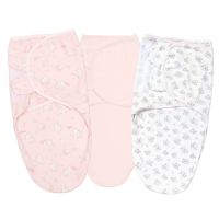 Set 3 sisteme de infasat reglabil din bumbac 0-3 luni Kidizi All Pink, 100% bumbac, 0.5 TOG