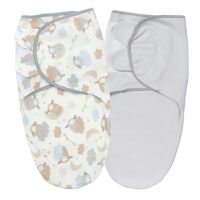 Set 2 sisteme de infasat reglabil din bumbac 0-3 luni Kidizi On a Cloud Pastel, 100% bumbac, 0.5 TOG