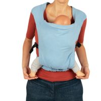 Marsupiu bebe ergonomic ajustabil si compact din in Kidizi Numi Blue, de la 4,5-15 kg, include saculet transport