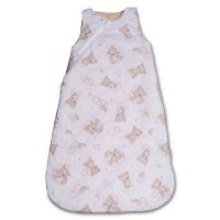 Sac de dormit copii din bumbac reglabil 0-24 luni Kidizi Sleepy Teddy, 0.5 tog