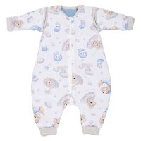 Sac de dormit copii din bumbac cu picioare si maneci detasabile 6-18 luni Kidizi Koala Dreams Blue, 1 tog
