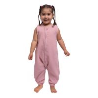 Sac de dormit copii de vara din muselina dubla cu picioare 18-36 luni Kidizi Pink 0.3 tog