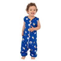Sac dormit copii de vara din bumbac cu picioare 18-36 luni Kidizi Space Cats, 0.5 tog