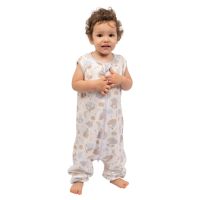 Sac dormit copii de vara din bumbac cu picioare 18-36 luni Kidizi On a Cloud Pastel, 0.5 tog