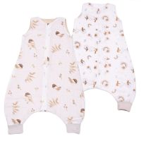 Set 2 saci de dormit cu picioare de vara din muselina 6-18 luni Kidizi Birdy Ducky, 0.5 tog
