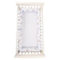 Set 2 aparatori laterale multifunctionale tip rulou pentru patut 120x60 cm Kidizi Koala Dreams blue, husa detasabila, diametru 10 cm