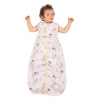 Sac dormit copii de vara din muselina Kidizi Birdy 90 cm, 100% bumbac, 6-24 luni