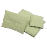 Lenjerie patut din in 120x60 cm Kidizi mint, include cearceaf, perna, pilota si husa detasabila