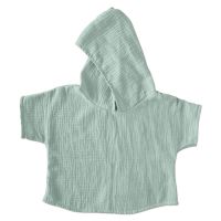 Bluza din muselina cu maneca scurta si gluga Kidizi Aris mint 2-3 ani