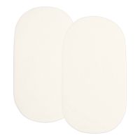 Set 2 cearceafuri din muselina dubla cu elastic roata pentru landou sau cosulet de rachita Kidizi ivory, bumbac 100%