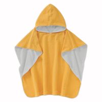 Prosop plaja - Poncho copii din muselina dubla si frotir Kidizi 6-24 luni Curry