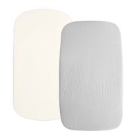 Set 2 cearceafuri din muselina cu elastic roata pentru patut cosleeper 90x50 cm Kidizi grey, bumbac 100%