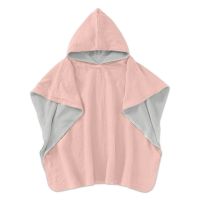 Prosop plaja - Poncho copii din muselina dubla si frotir Kidizi 2-5 ani Old Rosa