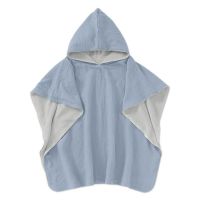 Prosop plaja - Poncho copii din muselina dubla si frotir Kidizi 2-5 ani Jeans