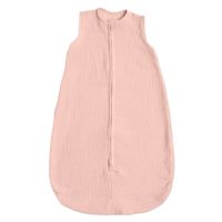 Sac de dormit de vara pentru copii din muselina dubla 0-6 luni Kidizi old rosa, bumbac 100%, 0.3 tog