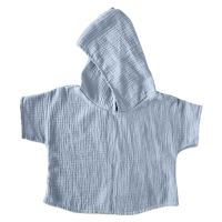 Bluza din muselina cu maneca scurta si gluga Kidizi Aris jeans 1-2 ani