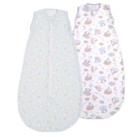 Set 2 saci dormit copii de vara 0-18 luni Kidizi Elefun Blue On A Cloud Pastel, 80 cm, 0.5 tog