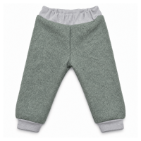 Pantaloni dublati din lana fiarta pentru copii Kidizi old mint 1-2 ani