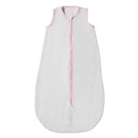 Sac de dormit de vara pentru copii din muselina dubla 3-18 luni Kidizi grey pink, 0.3 tog