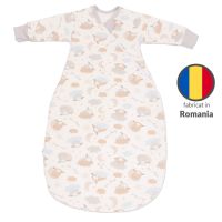 Sac de dormit cu maneci din bumbac flausat Kidizi On a Cloud Pastel, 12-18  luni,  1 tog