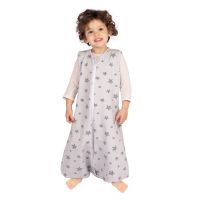 Sac de dormit cu picioare pentru copii ajustabil 18-36 luni Kidizi Galaxy Grey, bumbac flausat, 1 tog