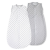 Set 2 saci dormit copii de vara 0-18 luni Kidizi White Stars Grey Stars, 80 cm, 0.5 tog