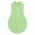 Sistem de infasat cu fermoar dublu Kidizi SnugPod Green M, pentru bebelusi cu greutate de  3.8-7 kg, 0.5 tog
