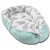 Cosulet bebelus pentru dormit Kidizi Baby Nest Cocoon 90x50 cm Mint Feathers