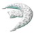 Perna gravide multifunctionala 8 in 1  Kidizi Luna Mint Feathers 230x35 cm, husa detasabila din bumbac