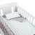 Set perna bebelus si plapumioara 100x75 cm din bumbac Kidizi Galaxy Mint