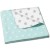 Paturica dubla din bumbac si flanel 100x75 cm Kidizi Mint Stars, 100% bumbac