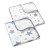 Set 2 aleze impermeabile refolosibile din bumbac 78x60 cm Kidizi All Mint Stars