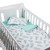 Set perna bebelus si plapumioara 100x75 cm din bumbac Kidizi Mint Feathers
