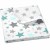 Paturica dubla din bumbac si flanel 100x75 cm Kidizi All Mint Stars, 100% bumbac