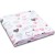Muselina multifunctionala XXL 120x120 cm Kidizi Pink Hearts, 100% bumbac