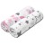 Set 2 paturici muselina 120x120 cm Kidizi Pink Hearts, 100% bumbac