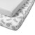 Set 2 cearceafuri din bumbac cu elastic  roata pentru patut 120x60 cm Kidizi All Grey Feathers