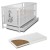 Patut din lemn masiv 120x60 cm Bria alb cu sertar + saltea 12 cm