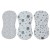Set 3 protectii antiregurgitare duble din muselina si flanel Kidizi All Mint Stars