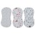 Set 3 protectii antiregurgitare duble din muselina si flanel Kidizi Pink Hearts