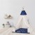 Cort copii stil indian Teepee Dark Blue Stars XXL, include covoras si 2 pernute