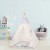 Cort copii stil indian Teepee Tent ZigZag Grey XXL, include covoras gros si 2 perne