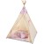 Cort copii stil indian Teepee Tent Kidizi Panda Friends, include covoras gros si 2 perne, stabilizator cadou