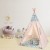 Cort copii stil indian Teepee Tent Kidizi Mint Unicorn, include covoras gros si 2 perne