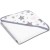 Prosop bebe din bumbac cu gluga 90x90 cm Kidizi All Pink Stars White
