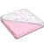 Prosop bebe din bumbac cu gluga 90x90 cm Kidizi Pink Fairy Clouds, potrivit de la nastere pana la 2 ani