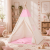 Cort copii stil indian Teepee Pink Stars XXL, include salteluta si doua pernute